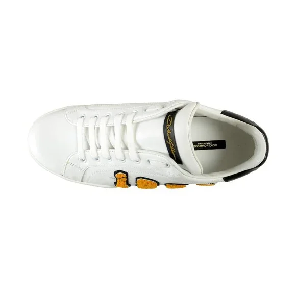 Dolce & Gabbana Men's Portofino 100% Leather Low Top Sneakers Shoes